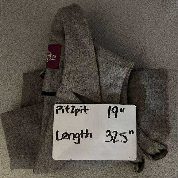 The Savile Row Co London Wool Blend Open Front Sleeveless Long Vest S minimalist - Picture 6 of 11